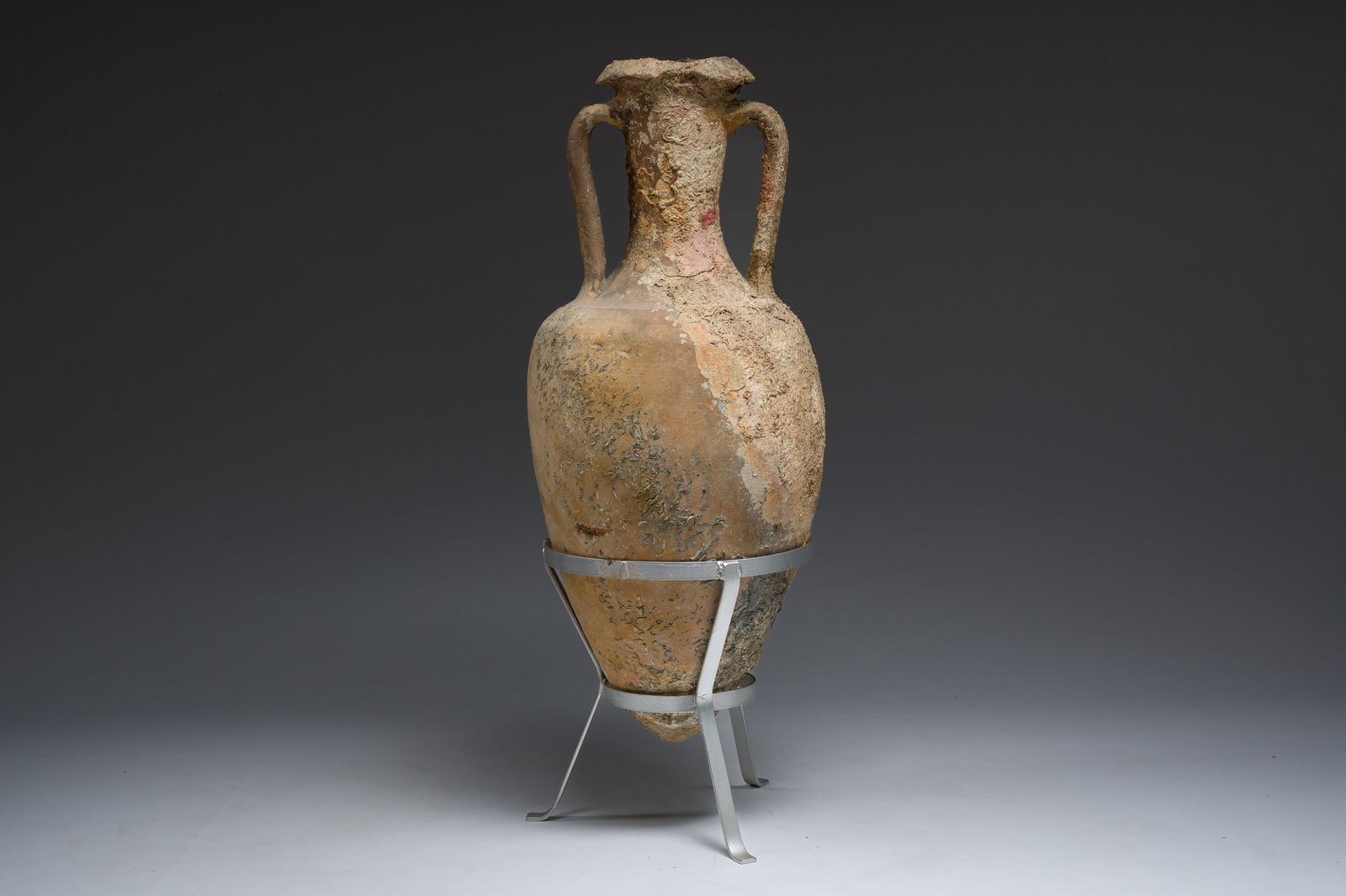 A large Roman terracotta oil amphora of the 'Dressel 3' type, 1st-3rd C. (1 of 8)