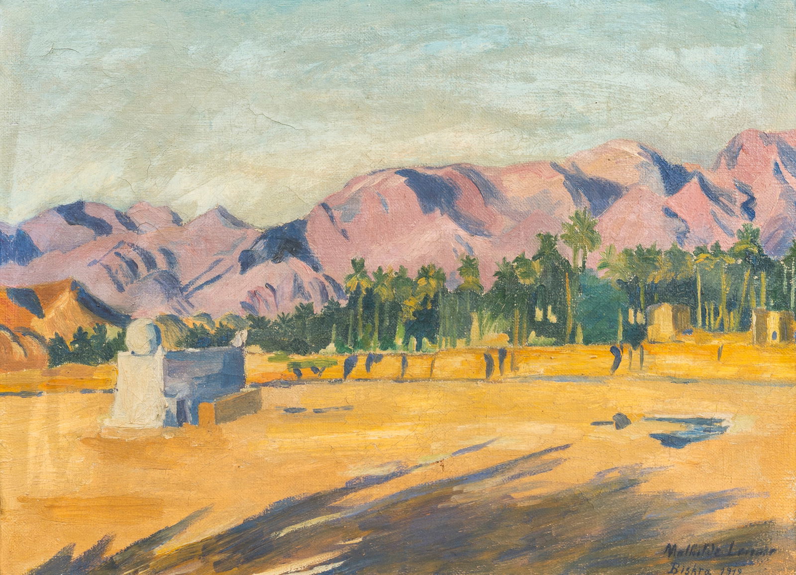 Mathilde Lenoir (1878-1965): 'Biskra', oil on canvas, dated 1912 (1 of 5)