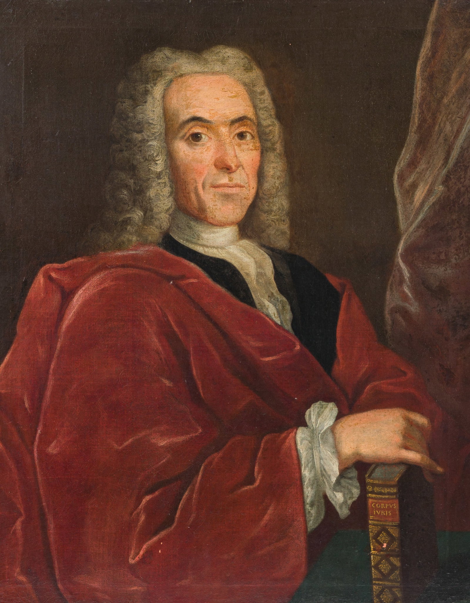 Flemish school: Portrait of Pieter-Jan van Hille, oil on canvas, 18th C. (1 of 5)