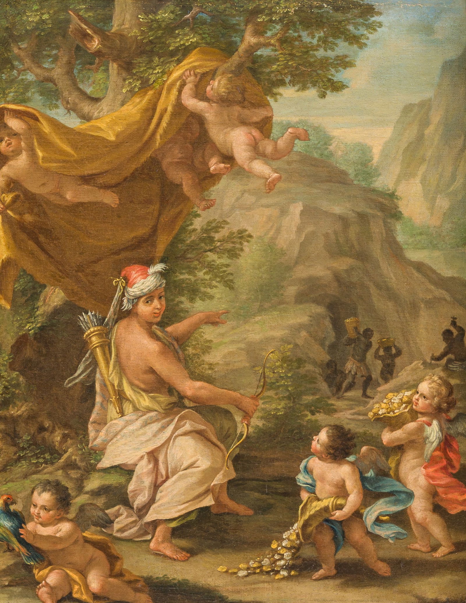 French School: Africa, oil on canvas, 18th C. (1 of 7)