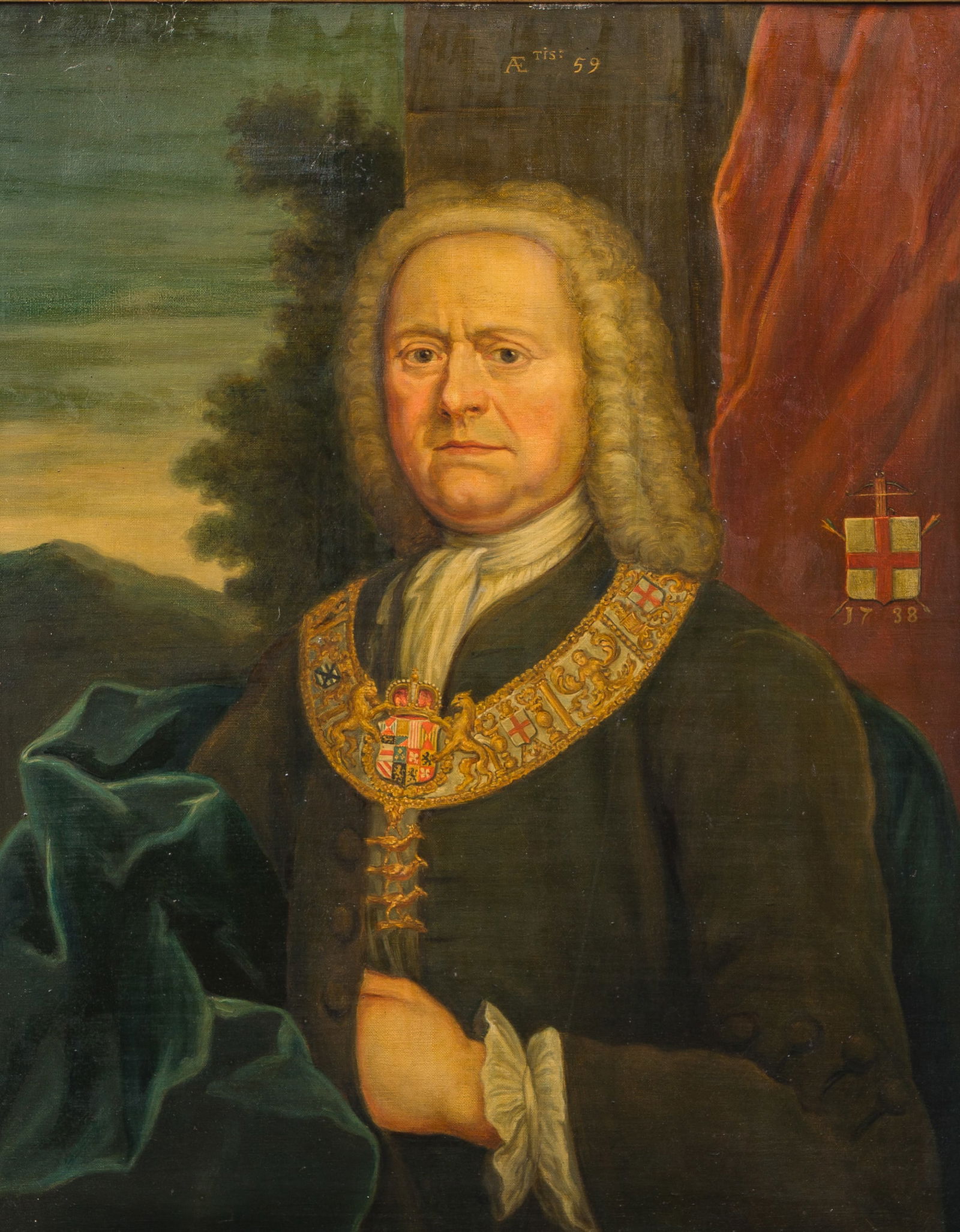 Belgian school: Portrait of Philippe de Juminée (Jumnée) at the age of 59, oil on canvas, dated (1 of 5)