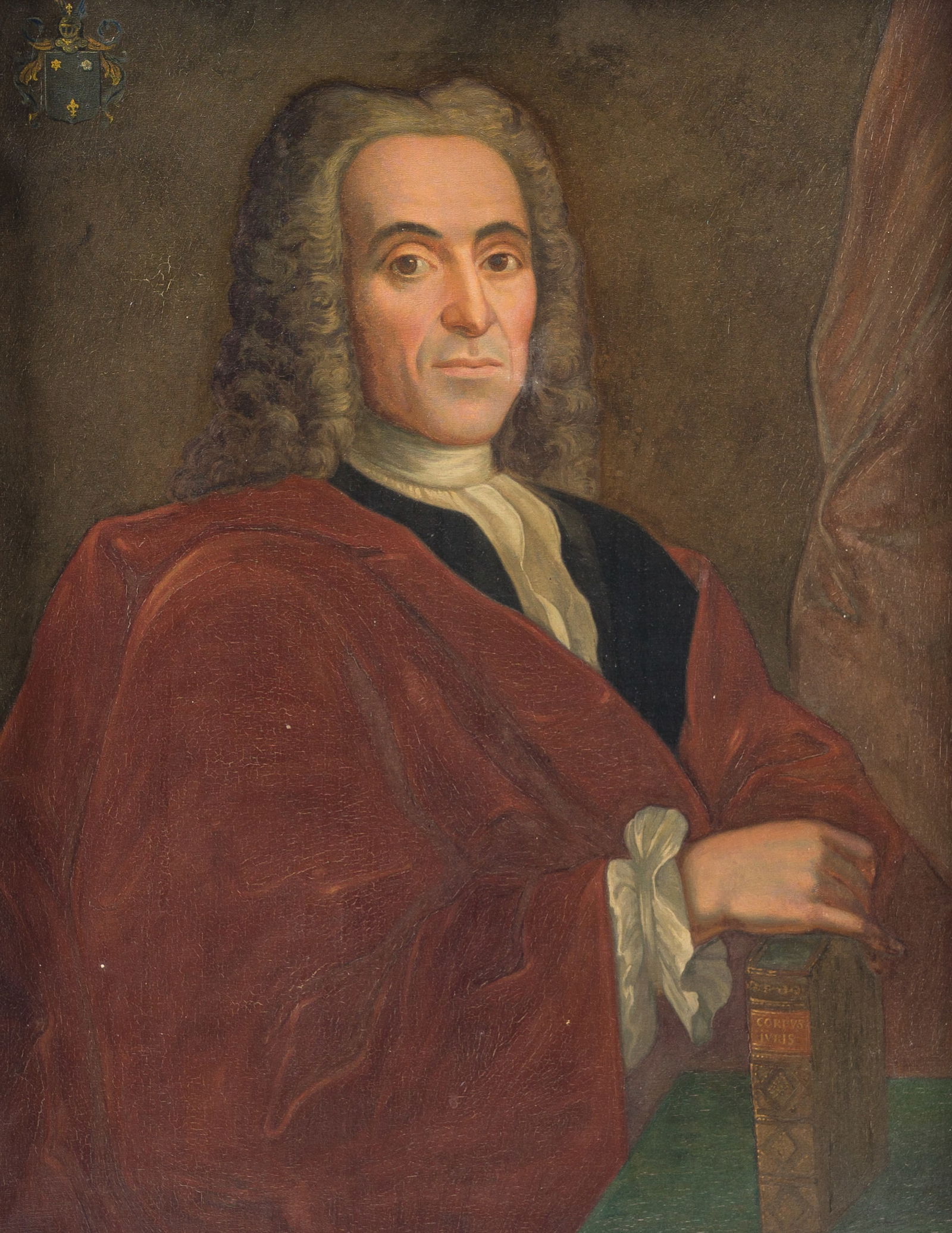 Belgian school: Portrait of Pieter-Jan van Hille, oil on canvas, 19th/20th C. (1 of 5)