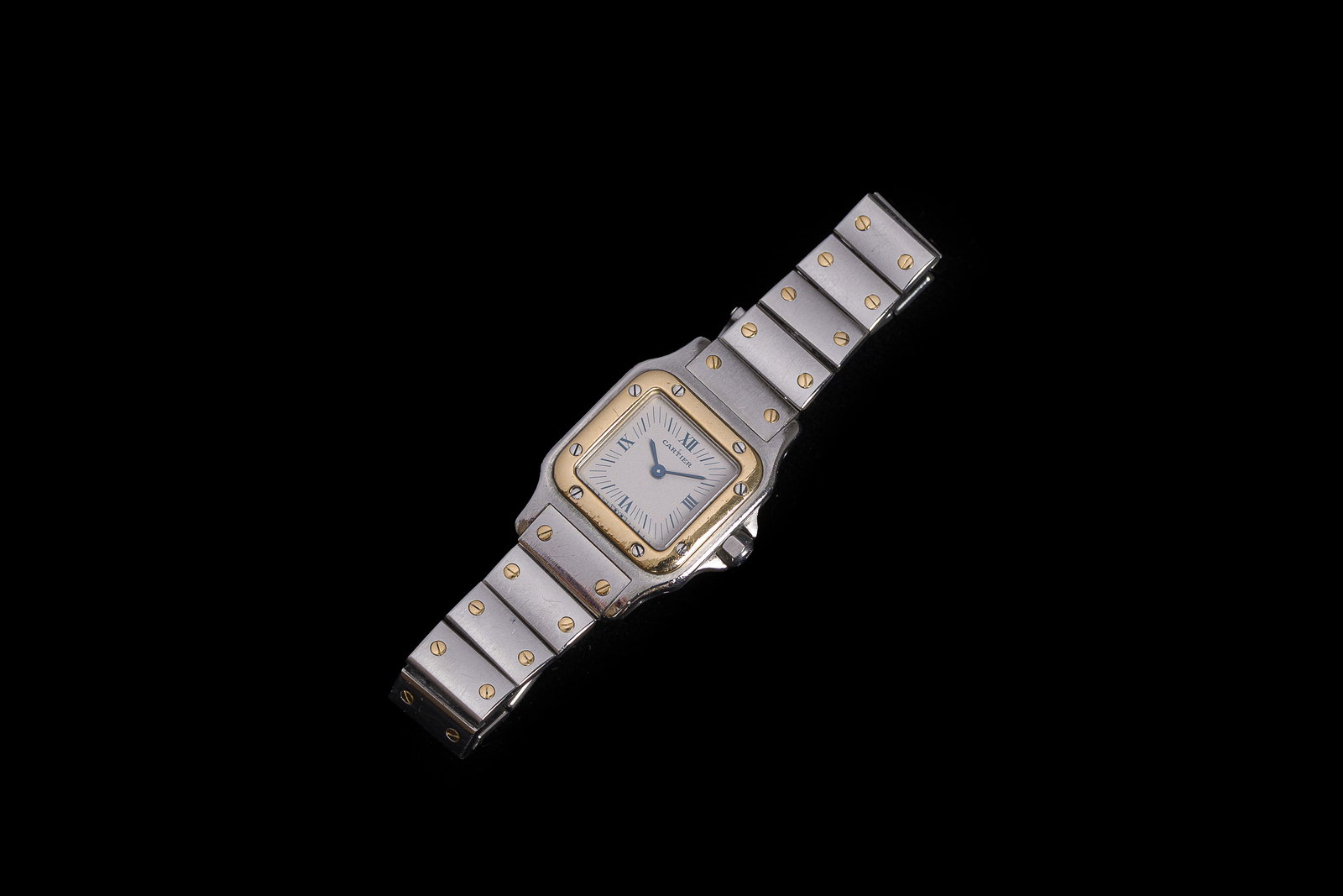 A Cartier Santos Galbee yellow gold and steel wristwatch, no.1057930, second half 20th C. (1 of 4)
