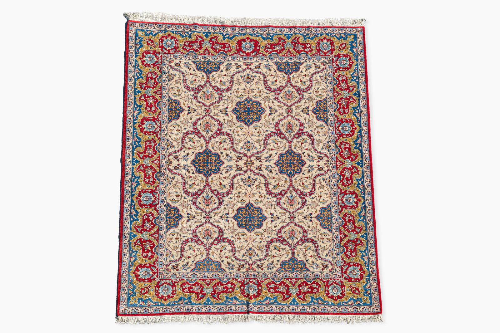 A Persian Tehran rug with floral design, wool on cotton, 20th C. (1 of 6)