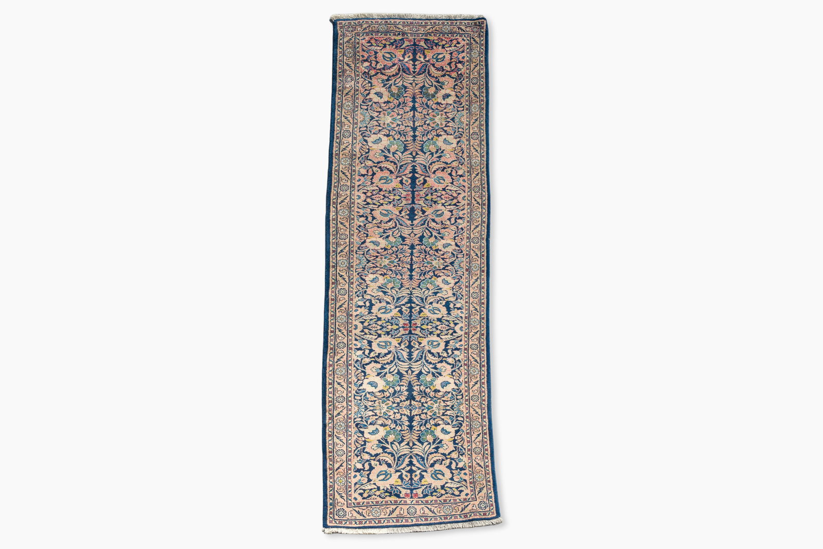 A Persian Nahavand 'single nod' runner with floral design, wool on cotton, 20th C. (1 of 5)