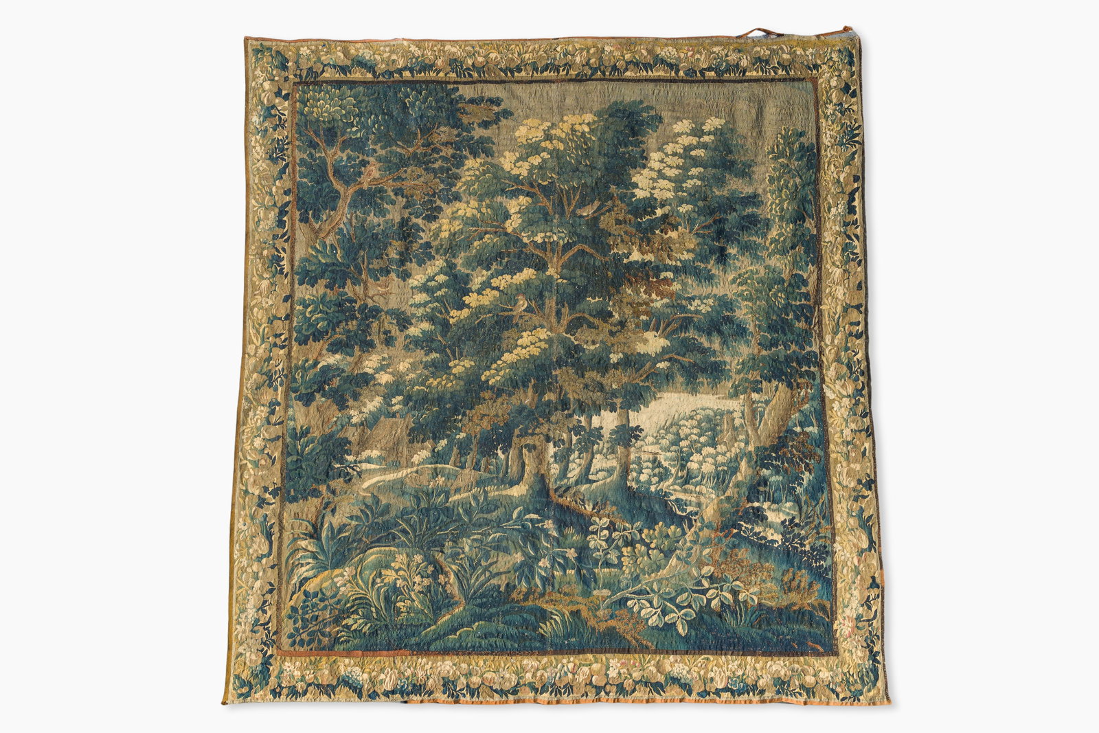 A Flemish wall tapestry depicting a wooded area or verdure, Oudenaarde, late 17th C. (1 of 6)