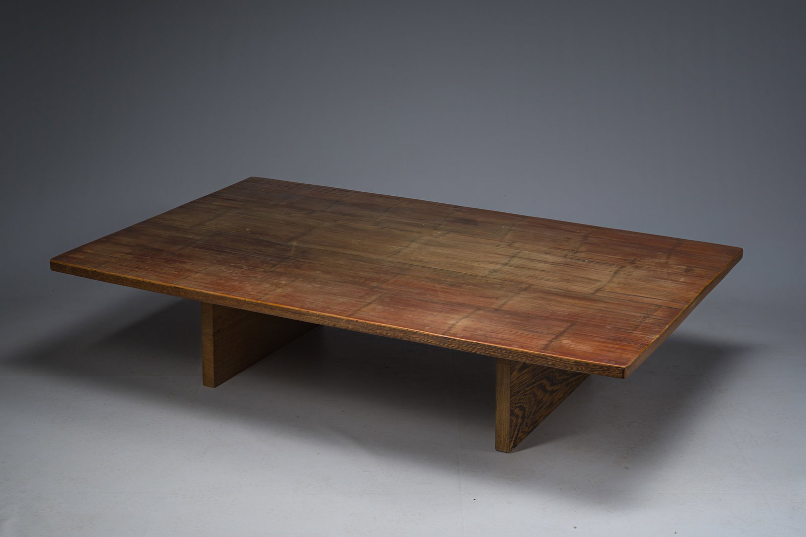 A Chinese bamboo and hardwooden opium table, 20th C. (1 of 8)