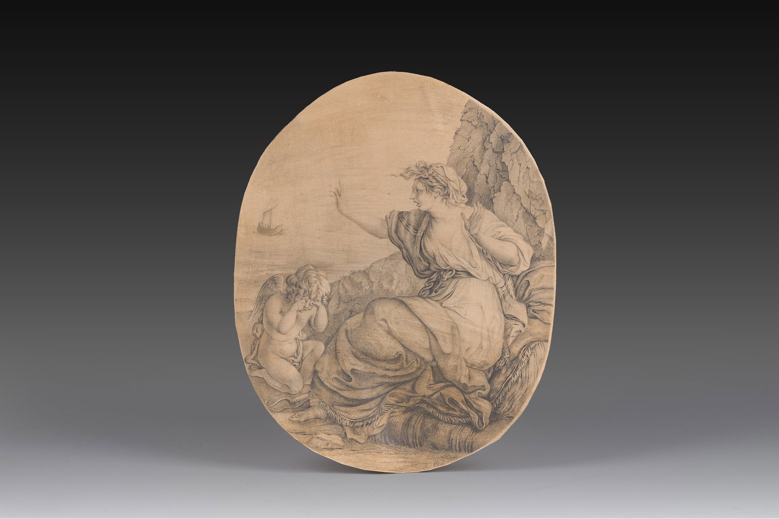 Academic school, monogrammed V.D.S., follower of Angelica Kauffman (1741-1807): Ariadne abandoned by (1 of 5)