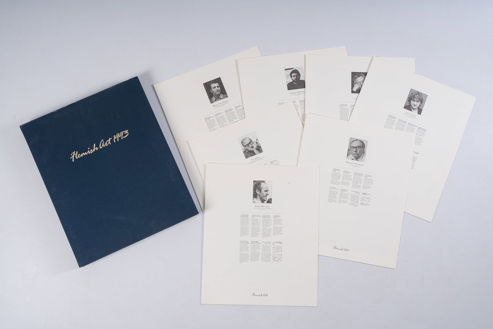 Flemish Art 1993': Art portfolio with seven graphic works, a.o. Joseph Willaert, Pol Mara, Maurits (1 of 7)