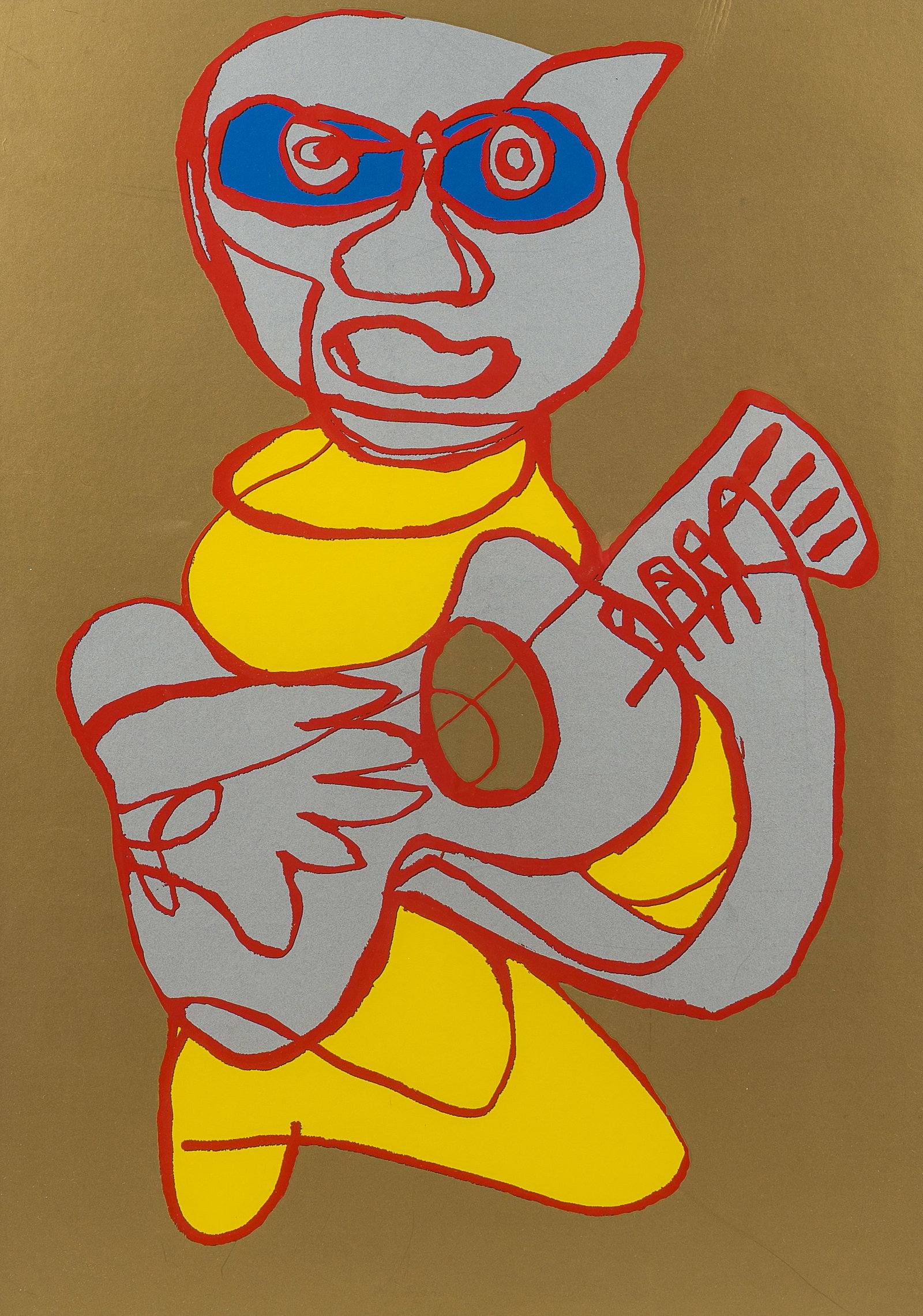 Karel Appel (1921-2006): 'Kool Luke Singing Hands/Cool Hand Luke', serigraph in colours, ed. AP, (1 of 5)