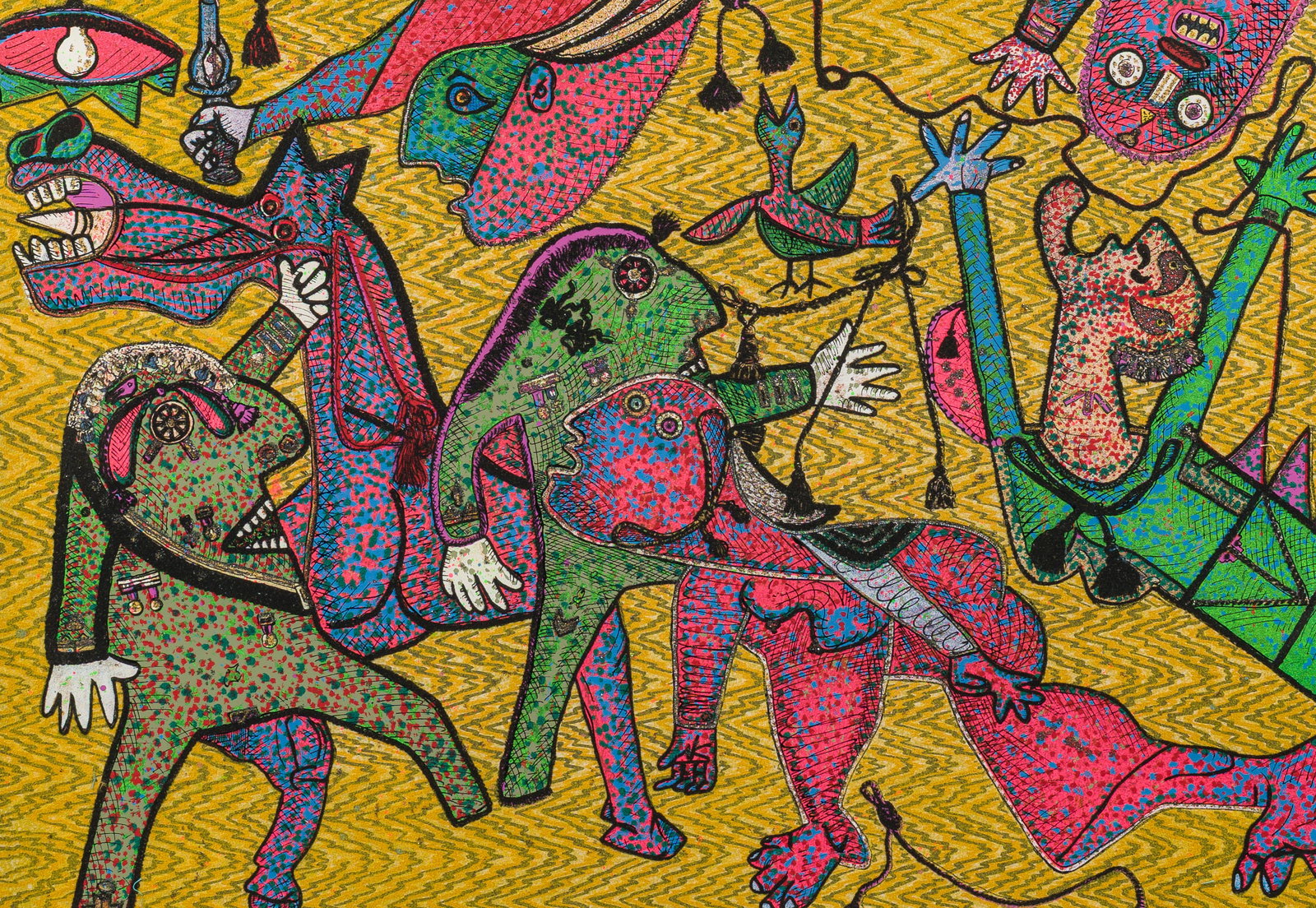 Enrico Baj (1924-2003): 'Particolare di Guernica', serigraph in colours, ed. 13/250, (1973) (1 of 6)