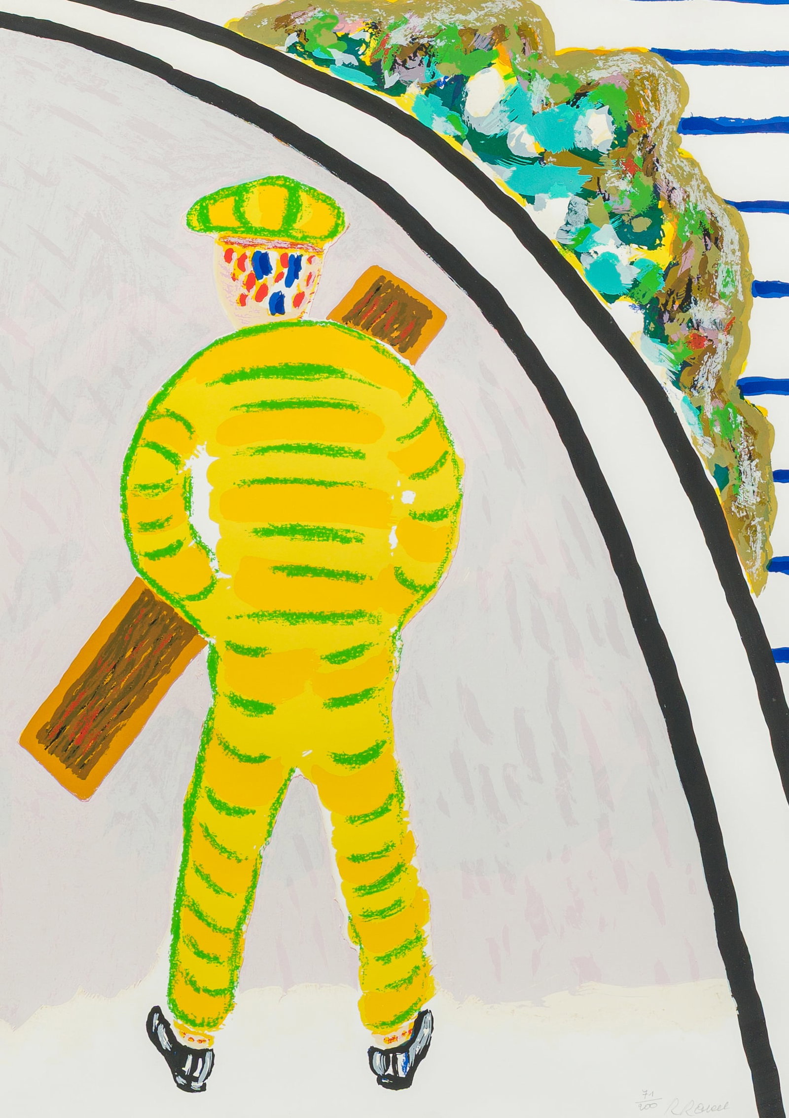 Roger Raveel (1921-2013): 'Een kromming in de tijd', serigraph in colours, ed. 71/200, dated 1990 (1 of 4)