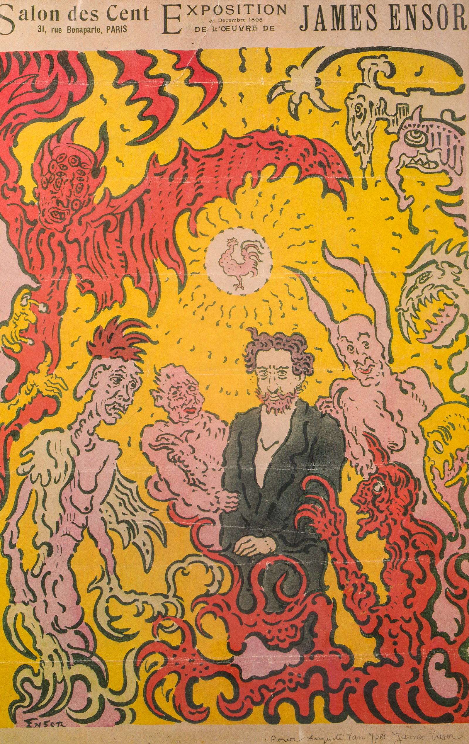 James Ensor (1860-1949): 'Duivels die mij sarren', poster for the exhibition at the Salon des Cent (1 of 4)
