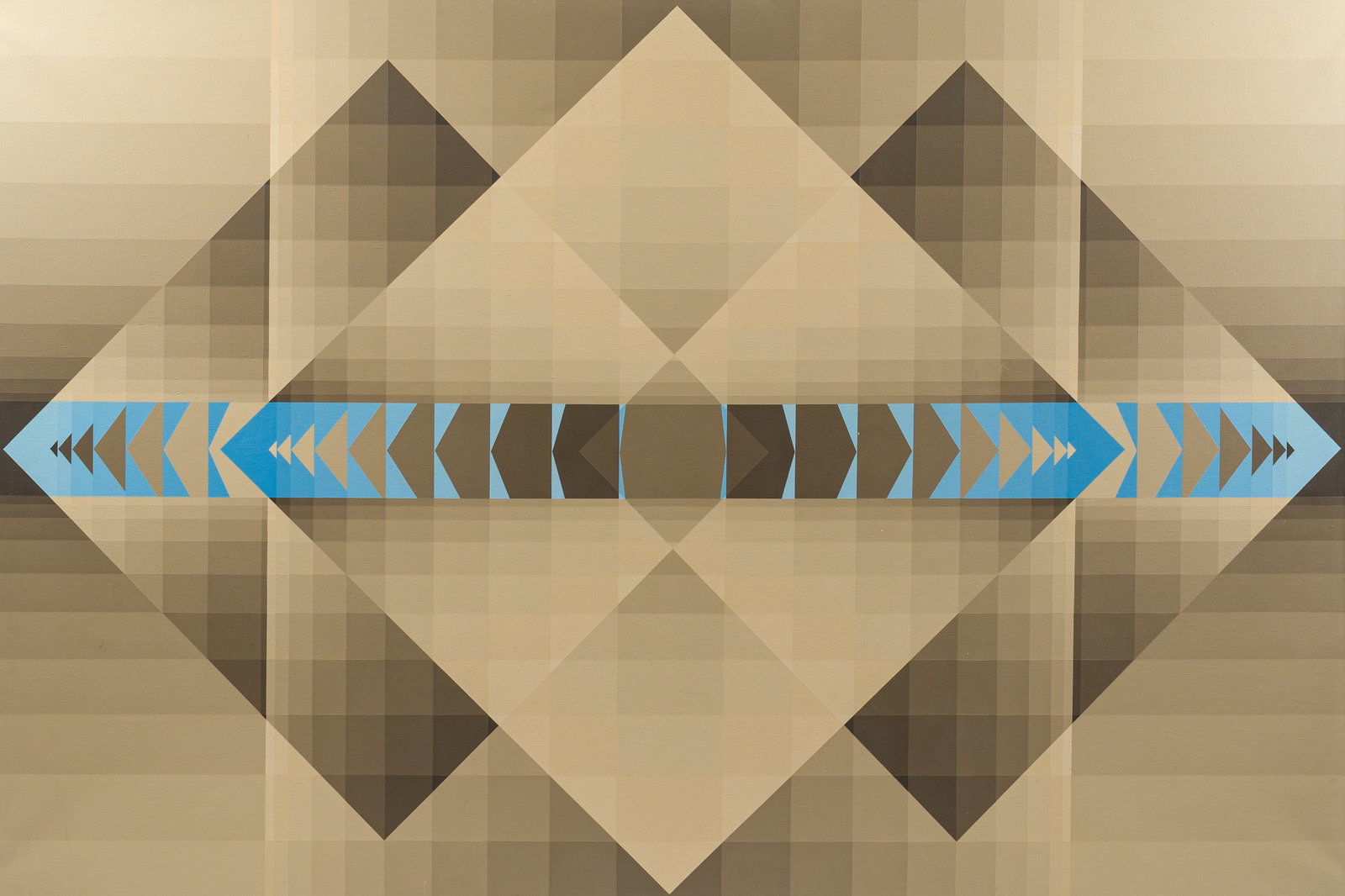 Georges Vaxelaire (1948-2019): 'Composition 747', oil on canvas, dated (19)74 (1 of 4)