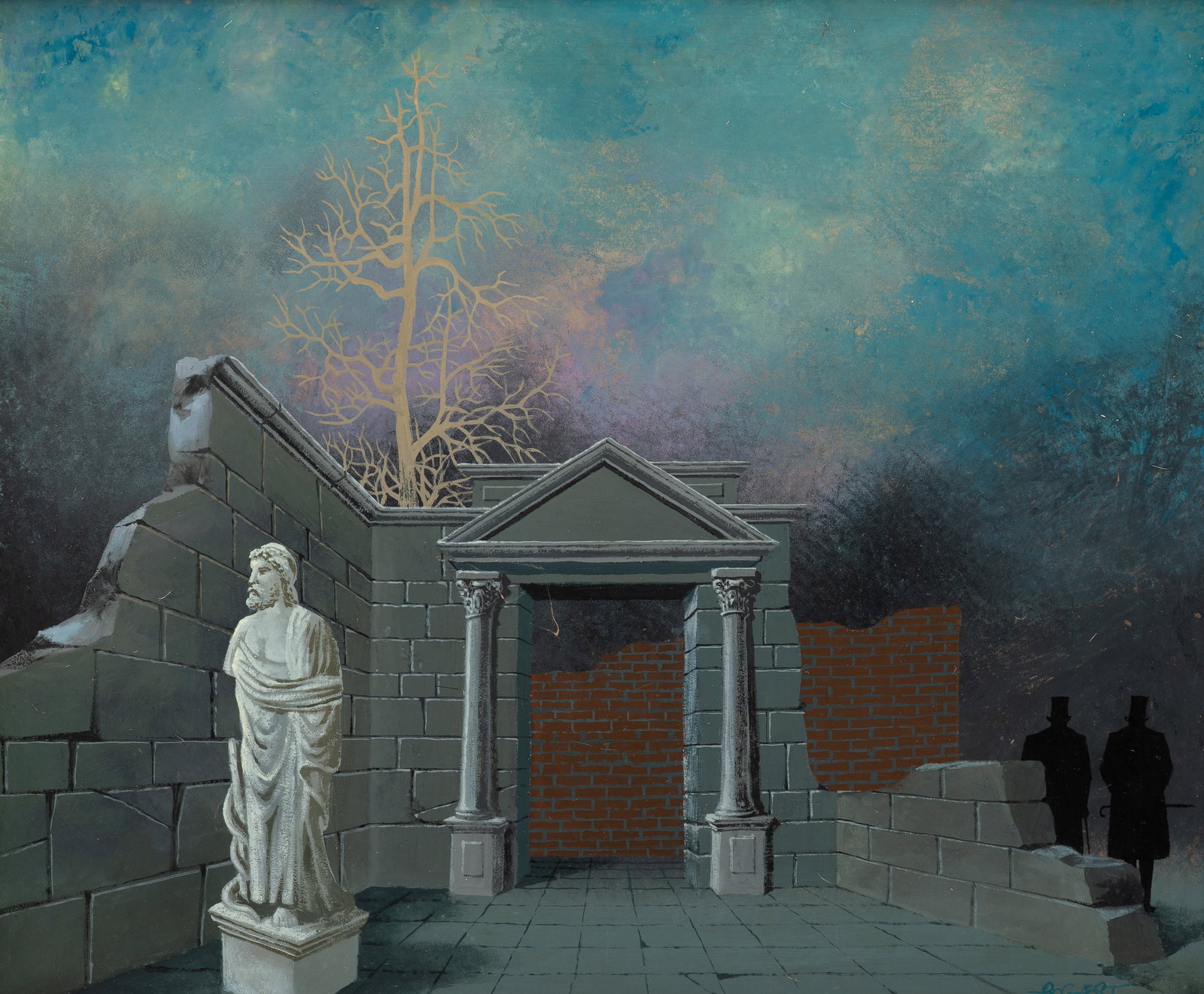 Gaston Bogaert (1918-2008): 'Esculpae', oil on board (1 of 5)