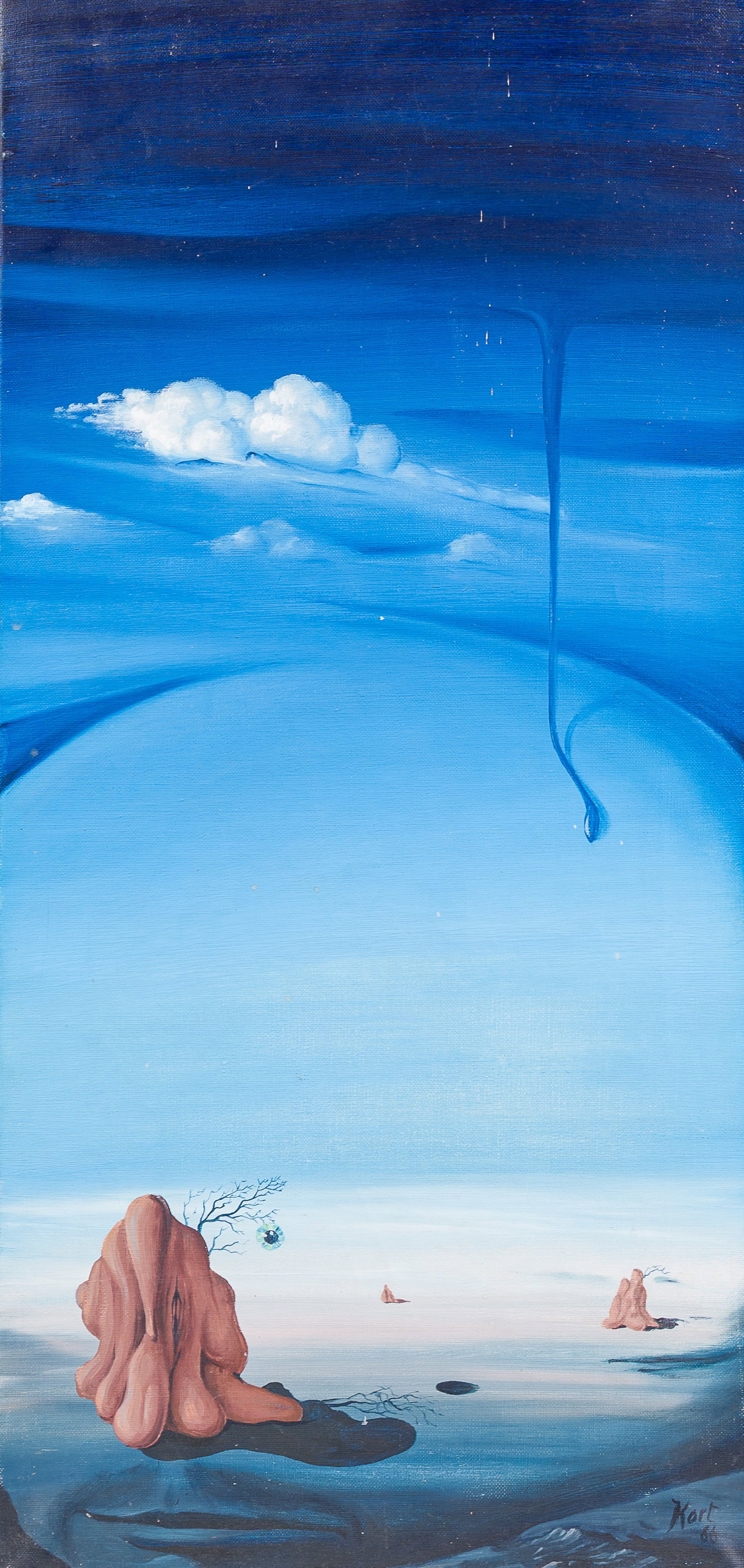 Roger Kort (1924-1994): Surrealist landscape, oil on canvas, dated (19)66 (1 of 6)