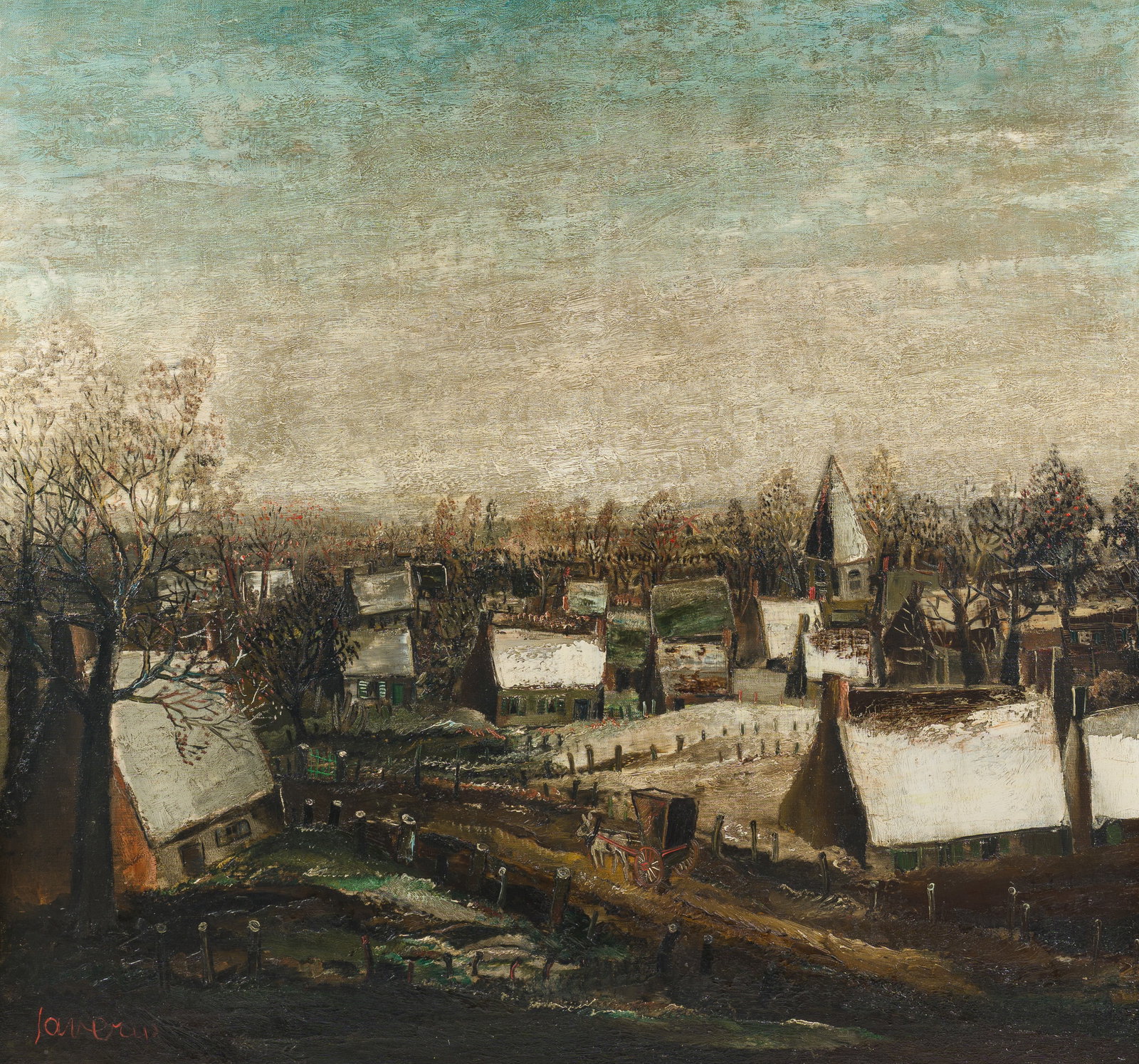 Albert Saverys (1886-1964): Winter landscape, oil on canvas (1 of 6)