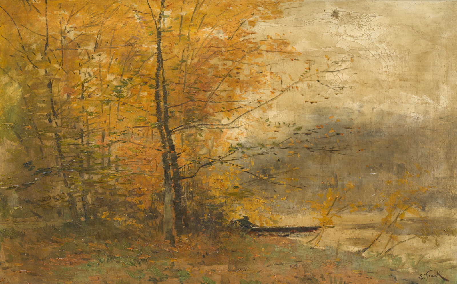 Lucien Franck (1857-1920): 'Automne', oil on canvas (1 of 7)
