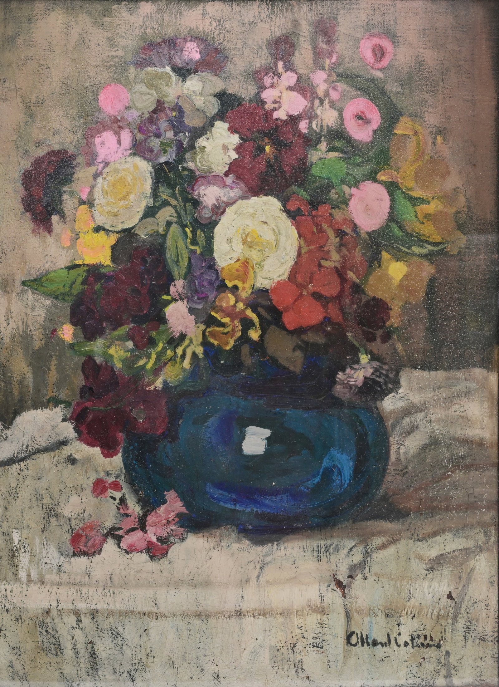 Fernand Allard L'Olivier (1883-1933): Still life with flowers, oil on canvas (1 of 4)