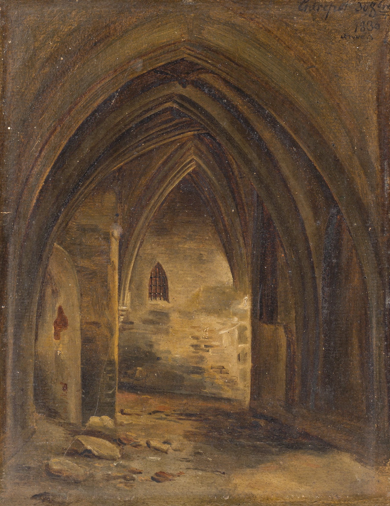 Belgian school: 'L'entrepôt brûle apres le bombardement', oil on paper, Antwerp, dated October 30, (1 of 7)