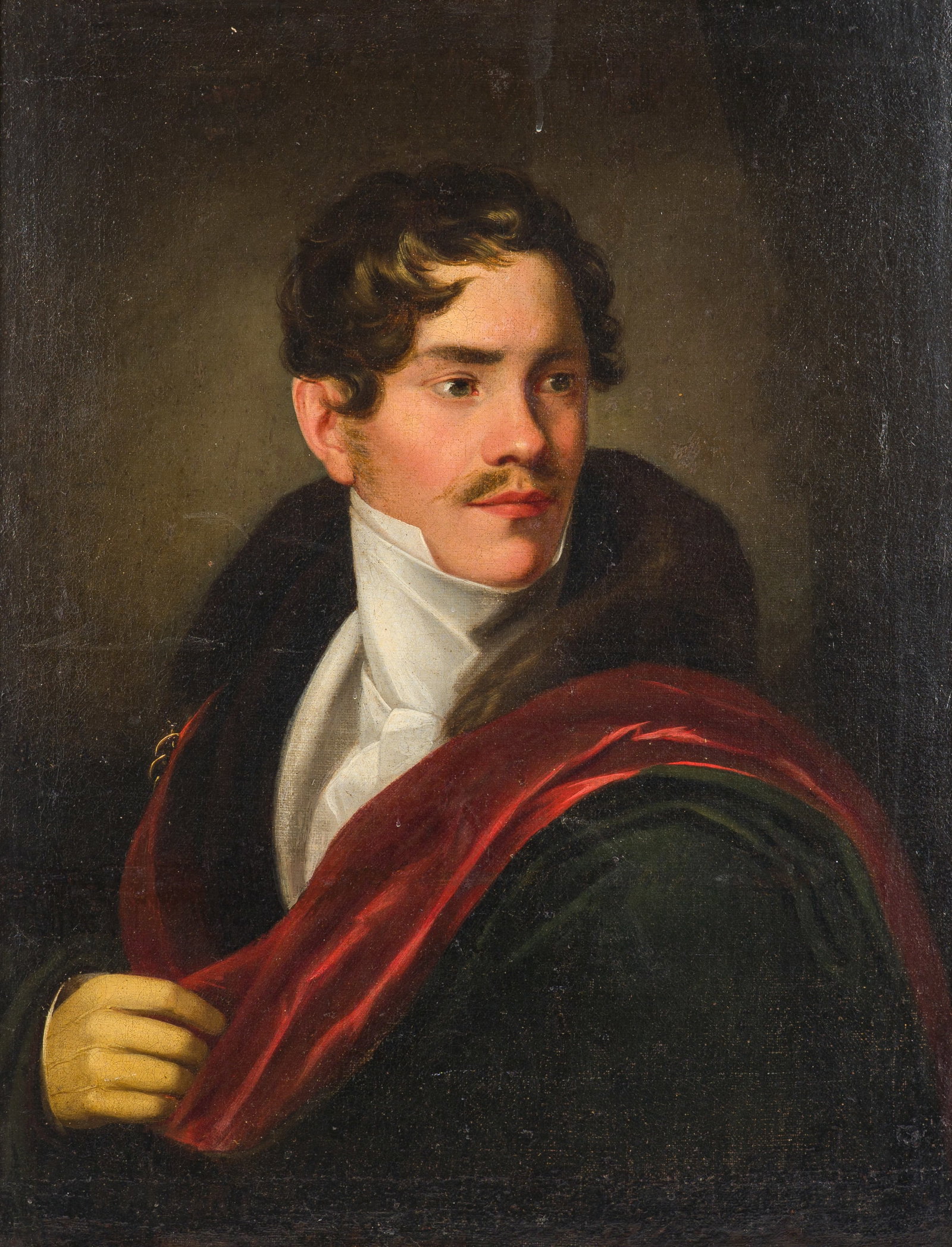 Bruges school, circle of Francois-Joseph Kinsoen (1770-1839): Portrait of a man, oil on canvas, (1 of 5)