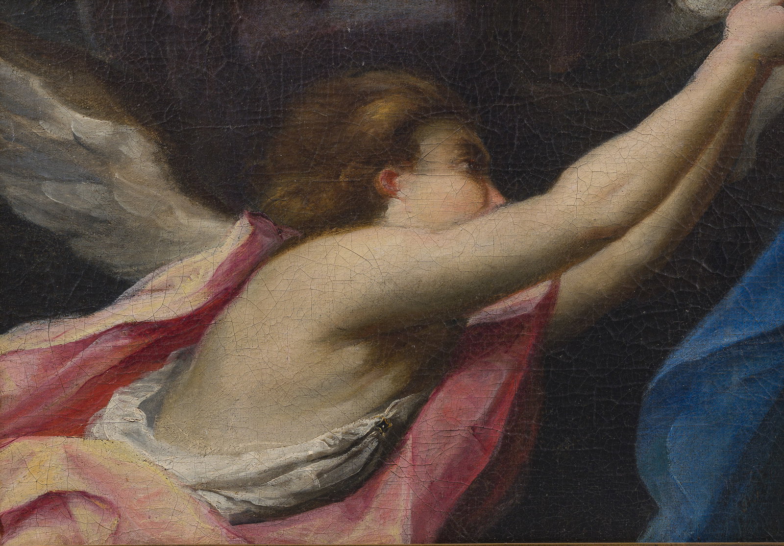 French School: An angel, oil on canvas, 18th C. (1 of 3)