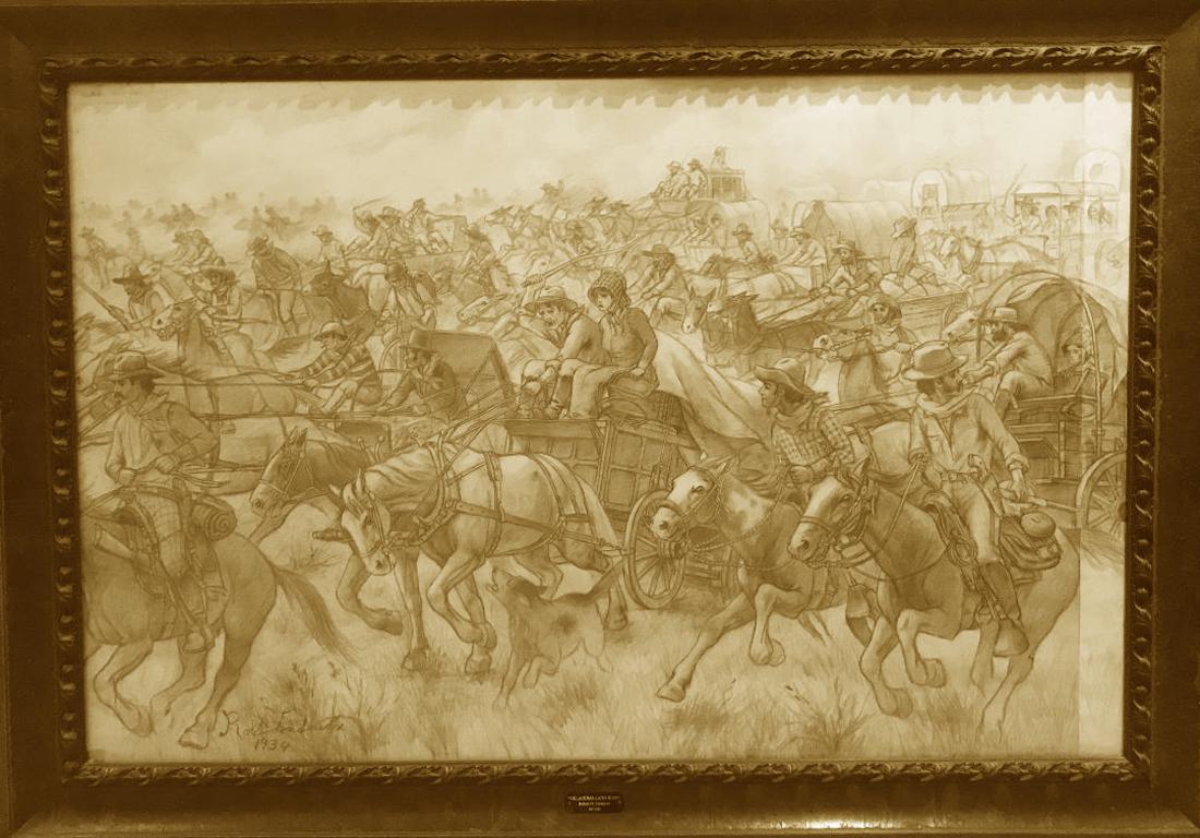 OKLAHOMA LAND RUSH (Robert lindneux) (1 of 3)