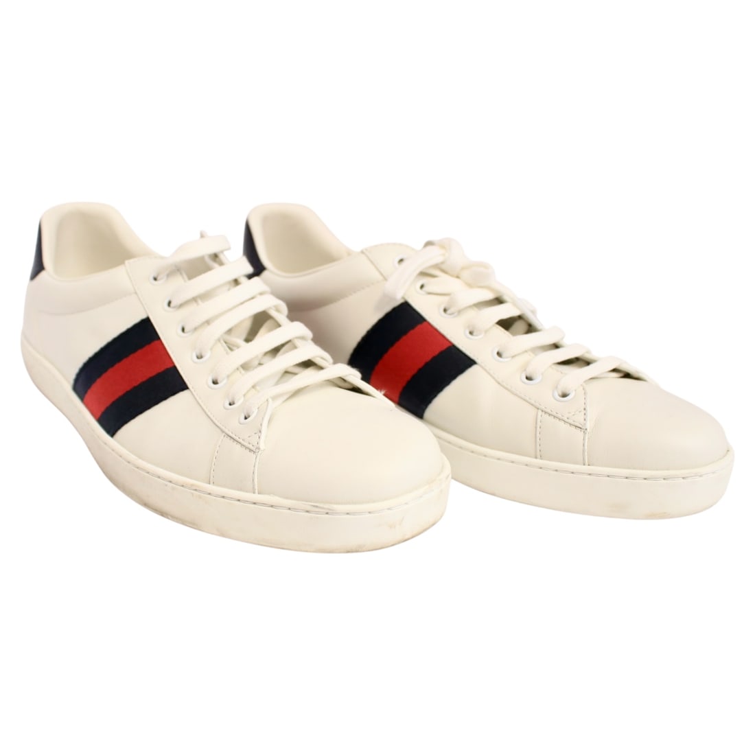 Gucci Men's Low Top Ace Sneakers Black Snakeskin Size 12 (1 of 3)