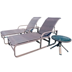 Brown Jordan Patio Chaise  Pool Patio Outdoor Lounge Chairs & Table