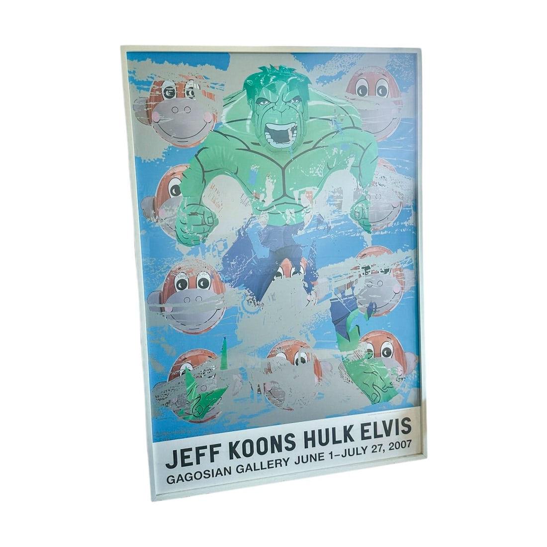 Jeff Koons “Hulk Elvis" Wall Art: Make a bold statement with this striking Jeff Koons “Hulk Elvis” wall art. Measuring 41 by 60 inches, it captures the vibrant, larger-than-life pop art style Koons is renowned for. A must-have