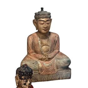 Wooden Buddha 11 x 15h