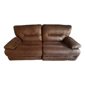 Macy’s Leather Double Recliner Sofa