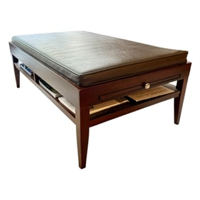 Brenhardt Furniture Coffee Table with Removable Leather Padded Top