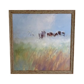 Farmed Cows Wall Art Morning Dew by Jan Groenhart Framed