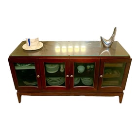 Dark Wooden Buffet Table