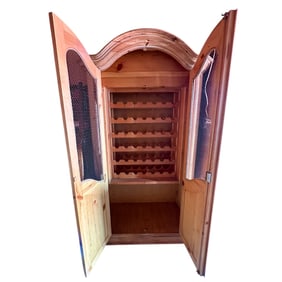 Antique Pine Wine Storage Cabinet/Armoire