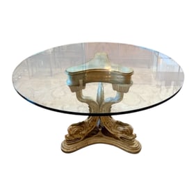 Late 20th Century Hollywood Regency Neoclassical Venetian Grotto Style Koi Fish Dining Table