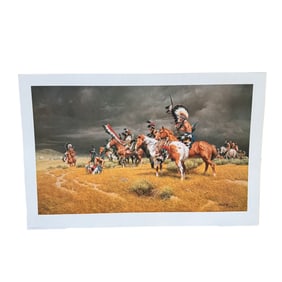 Frank McCarthy "Watching the Wagons" Signed and Numbered Limited Edition Print