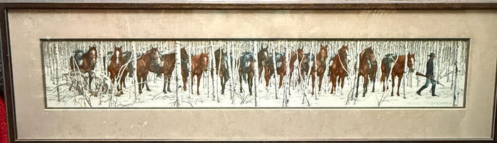 Bev Doolittle "Two Indian Horses" Signed and Numbered Limited Edition Print