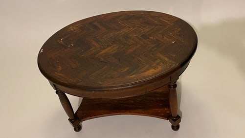 Oval Parquet Coffee Table