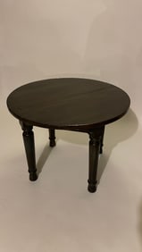 Round Dark Oak Coffee Table
