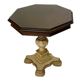 Octagon Pedestal Accent Table