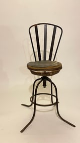 Antique Industrial Metal Chair
