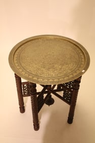 Brass Top End Table