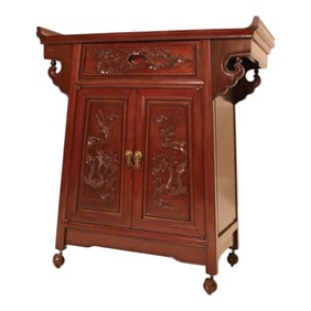 Chinese Altar Table with Caster Wheels