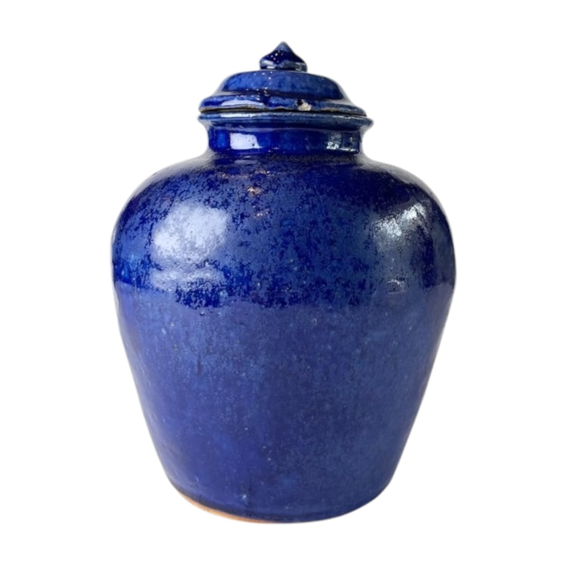 Blue Ceramic Jar with Lid (1 of 5)