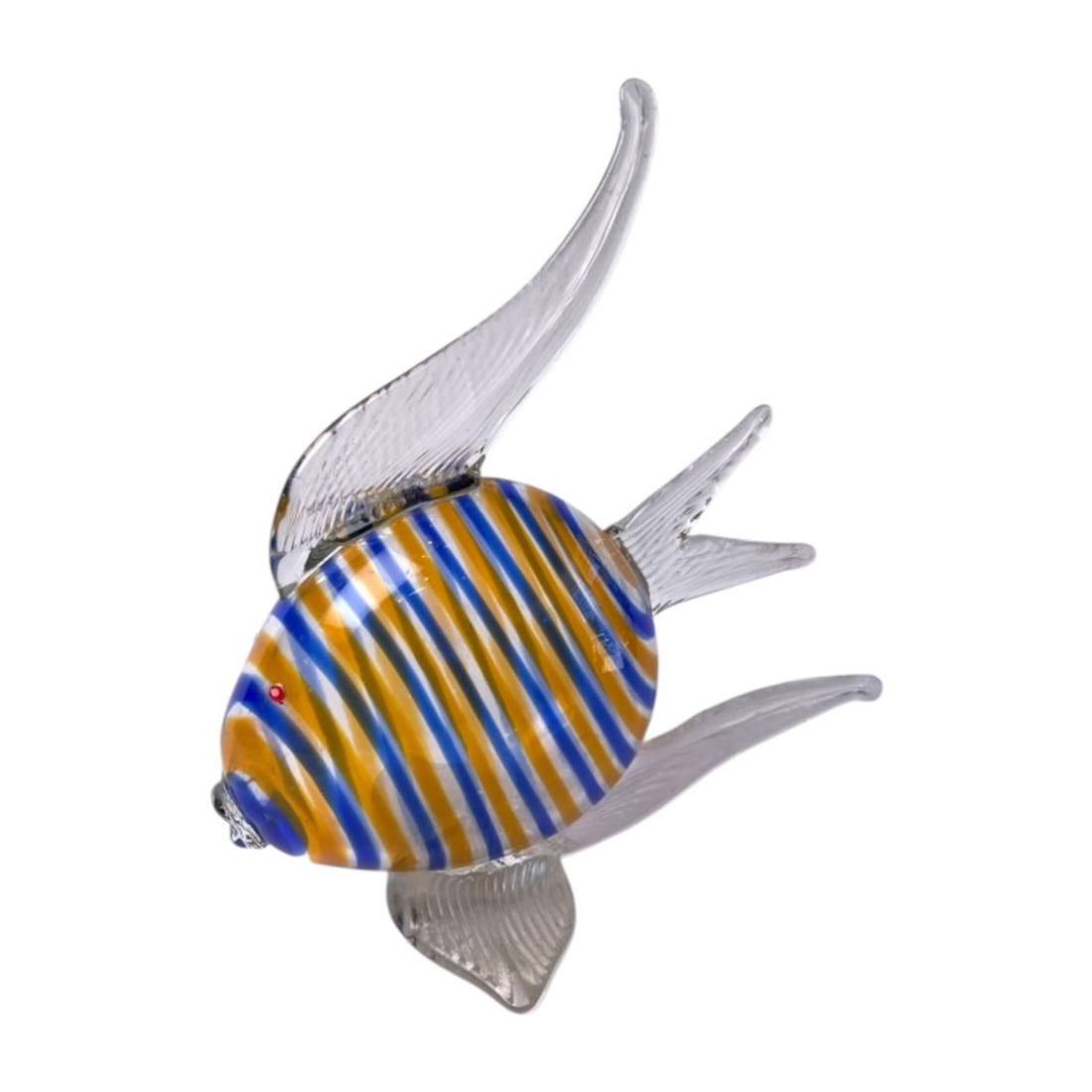 Hand Blown Art Glass Tropical Angelfish Sculpture (1 of 6)