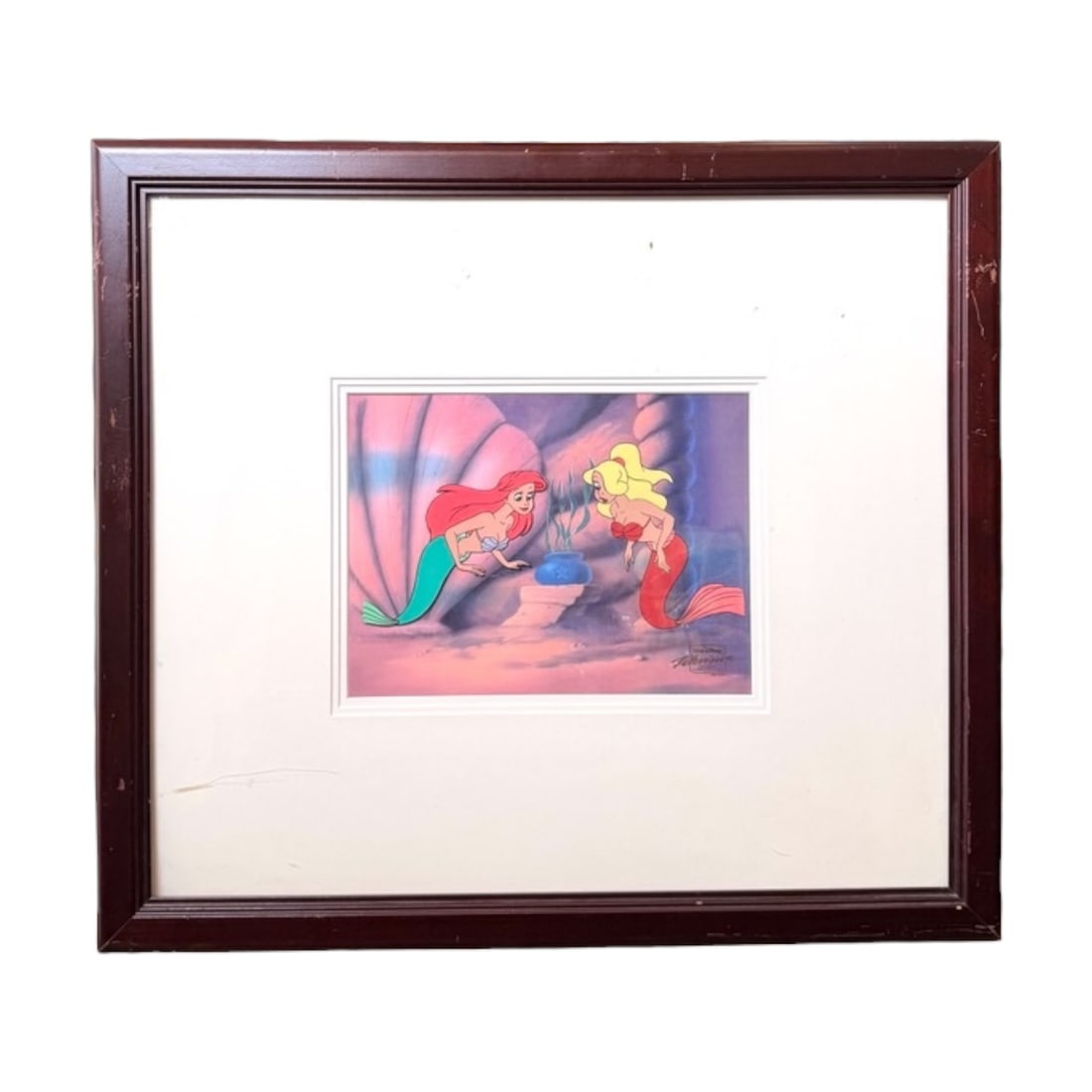 Framed Disney The Little Mermaid Ariel "Marriage of Inconvenience" Animation Art Print (1 of 3)