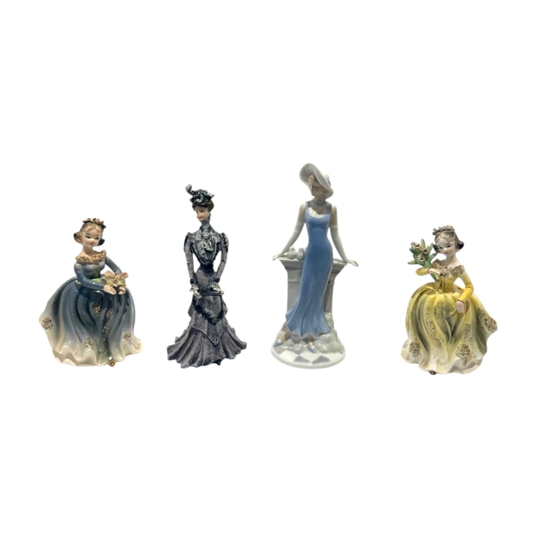 Four Vintage Porcelain Lady Figurines (1 of 3)