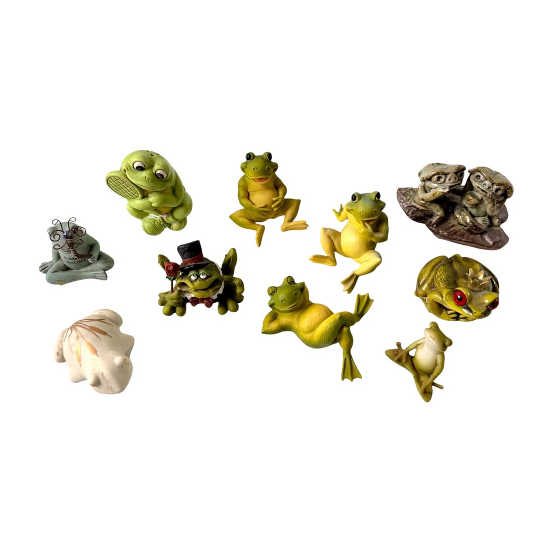 Collection of Ten Whimsical Frog & Animal Figurines (1 of 8)